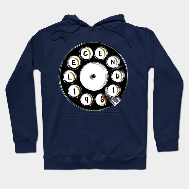 Birthday 1961, Retro Phone, 1961 Legend, Born in 1961 Hoodie by badlydrawnbabe